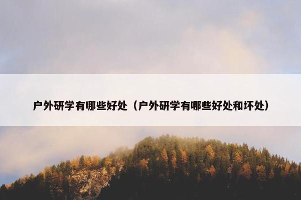 户外研学有哪些好处(户外研学有哪些好处和坏处) 户外研学有哪些好处(户外研学有哪些好处和坏处)