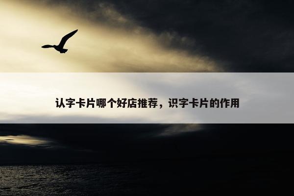 认字卡片哪个好店推荐,识字卡片的作用 认字卡片哪个好店推荐,识字卡片的作用