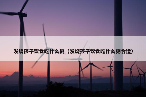 发烧孩子饮食吃什么粥（发烧孩子饮食吃什么粥合适）