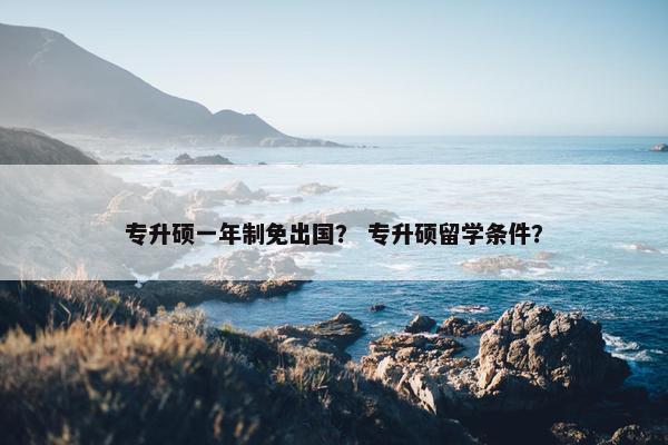 专升硕一年制免出国? 专升硕留学条件? 专升硕一年制免出国? 专升硕留学条件?
