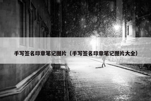 手写签名印章笔记图片（手写签名印章笔记图片大全）