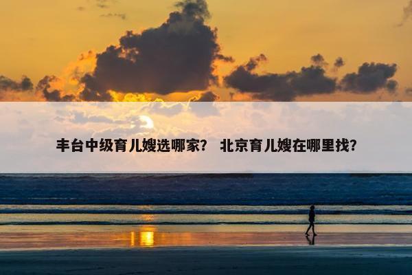 丰台中级育儿嫂选哪家？ 北京育儿嫂在哪里找？