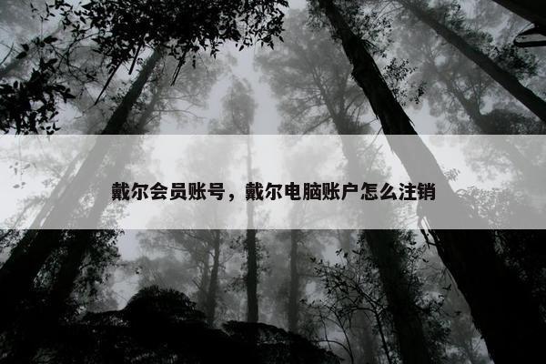 戴尔会员账号，戴尔电脑账户怎么注销