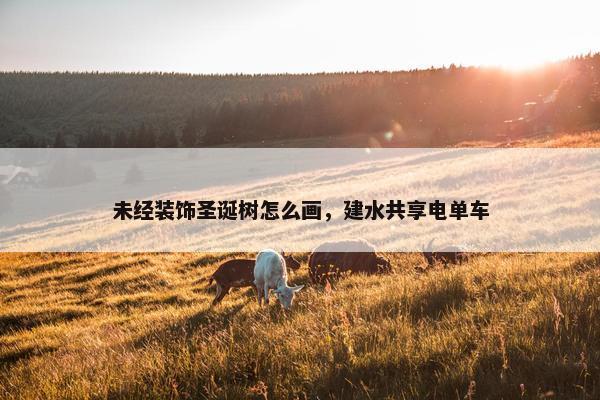 未经装饰圣诞树怎么画，建水共享电单车